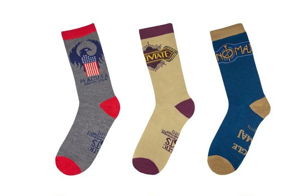 Шкарпетки Fantastic Beasts Macusa 3-pack gray/mustard/blue, 36-40, 4895205600928
