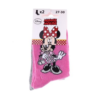 Носки Disney Minnie Socks 2-pack pink/gray — 83892347-3, 27-30, 3349610008363