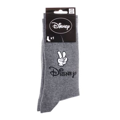 Носки Disney Mickey Logo Disney And Main Mickey 1-pack light gray — 93154962-1, 39-42, 3349610011394