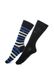 Носки Tommy Hilfiger Socks Duo Stripe 2-pack black/blue — 472001001-040, 39-42, 8718824567778