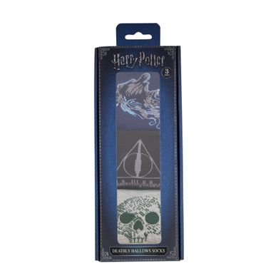 Носки Harry Potter Deathly Hallows 3-pack gray/black/blue, 36-40, 4895205600881