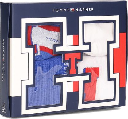 Носки Tommy Hilfiger Unisex Sneaker Giftbox 4-pack blue/white — 392004001-470, 35-38, 8718824653419