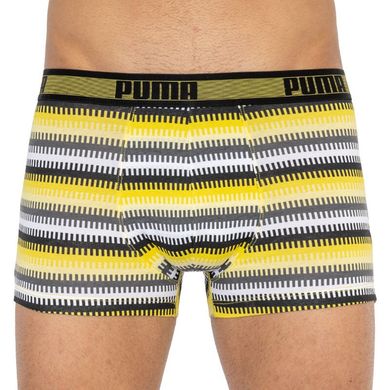 Трусы-боксеры Puma Worldhood Stripe Trunk 2-pack gray/yellow — 501004001-020, S, 8718824805481