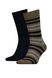 Шкарпетки Tommy Hilfiger Socks Duo Stripe 2-pack black/green — 472001001-150, 43-46, 8718824567860