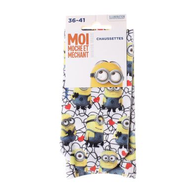 Шкарпетки Minions Minions All Over De Minions + Coeur 1-pack white — 17890635-4, 36-41, 3349610001296