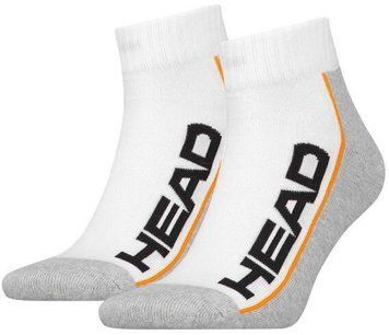 Шкарпетки Head STRIPE QUARTER 2-PACK білий, сірий Уні 35-38