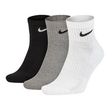 Шкарпетки Nike U NK EVERYDAY CUSH ANKLE 3PR чорний, білий, сірий Уні 34-38