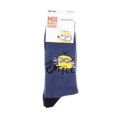 Носки Minions Minion Need Coffee 1-pack blue-blue — 93153667-8, 39-42, 3349610011172