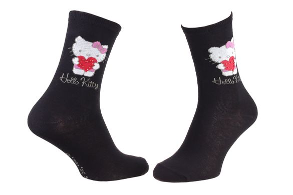 Шкарпетки Hello Kitty + Heart Strass 1-pack black — 13840875-1, 35-41, 3349610000091
