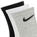 Шкарпетки Nike Everyday Lightweight Crew 3-pack black/gray/white — SX7676-901, 38-42, 888407237317