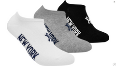 Носки New York Yankees Sneaker 3-pack black/white/gray — 15100004-1003, 43-46, 8718984009538