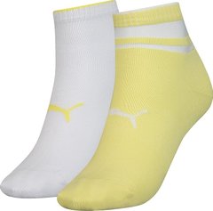 Шкарпетки Puma Women's Short Structure 2-pack white/yellow — 103002001-013, 39-42, 8718824798981