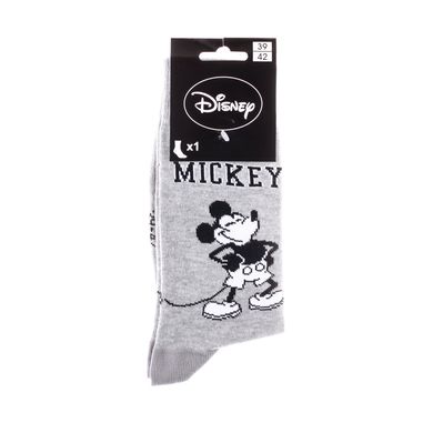 Шкарпетки Disney Mickey Mickey + Character 1-pack light gray — 93154962-4, 39-42, 3349610011455
