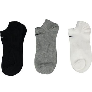 Шкарпетки Nike Lightweight No-Show 3-pack black/gray/white — SX4705-901, 42-46, 884726577066