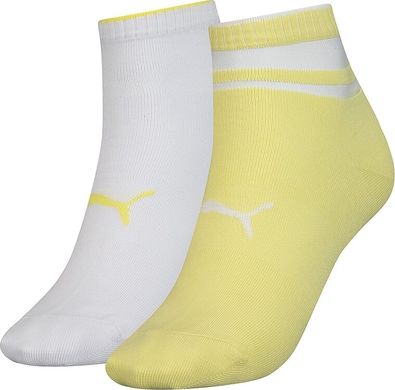 Шкарпетки Puma Women's Short Structure 2-pack white/yellow — 103002001-013, 39-42, 8718824798981