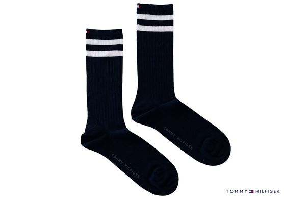 Носки Tommy Hilfiger Socks Denim The Ace 2-pack navy blue — 481001001-322, 43-46, 8718824567969