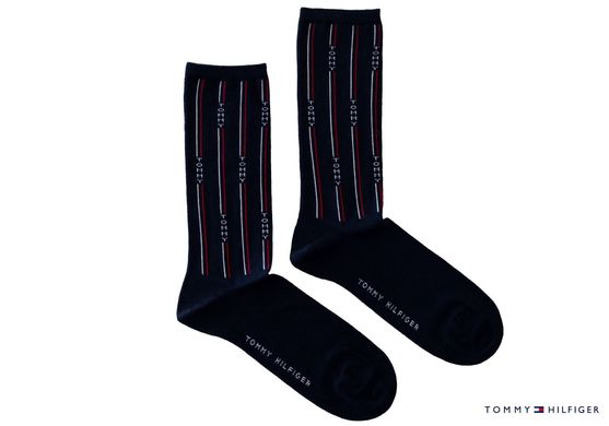 Шкарпетки Tommy Hilfiger Socks Denim The Ace 2-pack navy blue — 481001001-322, 39-42, 8718824567952