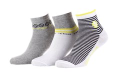 Шкарпетки Sergio Tacchini 3-pack white/yellow/gray — 13898215-2, 36-41, 3349600156227