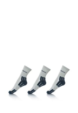 Шкарпетки Head Performance Short Crew 3-pack gray/blue — 741019001-650, 35-38, 8718824326917