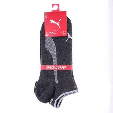 Шкарпетки Puma Sneakers Unisex Promo 2-pack black/gray — 101050001-003, 43-46, 8718824797557