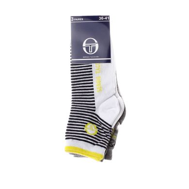 Шкарпетки Sergio Tacchini 3-pack white/yellow/gray — 13898215-2, 36-41, 3349600156227