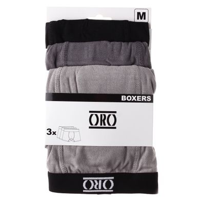 Труси-боксери Oro Men's Boxer 3-pack gray; — 30893013-1, L, 3349610016108