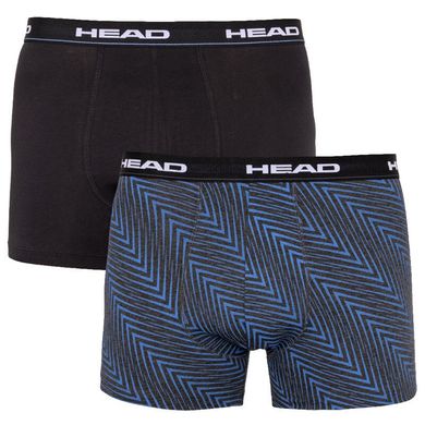 Трусы-боксеры Head Herringbone Print Boxer 2-pack gray/blue — 891005001-277, S, нет позиции