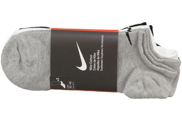 Носки Nike Volue No Show 3-pack black/gray/white — SX2554-901, 46-50, 659658576926