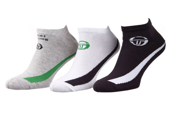 Шкарпетки Sergio Tacchini 3-pack gray/white/black — 93242541-1, 43-46, 3349600112346