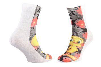 Шкарпетки LOONEY TUNES TWEETY + FLEUR чорний Діт 36-41