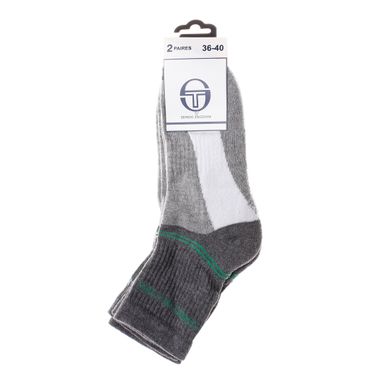 Шкарпетки Sergio Tacchini 2-pack white/gray/green — 13150661-2, 36-40, 3349600136847