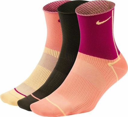 Носки Nike Everyday Plus Lightweight Ankle 3-pack black/pink/yellow — CK6021-903, 38-42, 194275650852