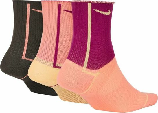Носки Nike Everyday Plus Lightweight Ankle 3-pack black/pink/yellow — CK6021-903, 34-38, 194275650845