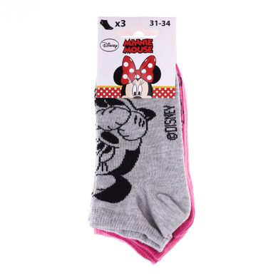 Носки Disney Minnie Close-Up/Minnie + Polka Dots/Minnie + Stripes 3-pack magenta/black/gray — 83152162-1, 35-38, 3349610005492