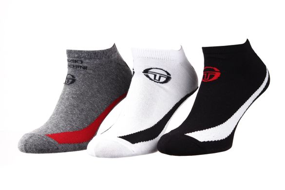 Шкарпетки Sergio Tacchini 3-pack black/gray/white — 93242541-2, 39-42, 3349600163331