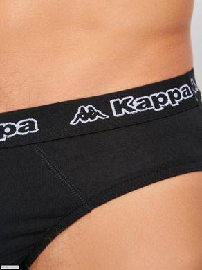 Труси-сліпи Kappa Slip Elastico Esterno logato 3-pack black — K1121 Nero, XXL, 8052394812709