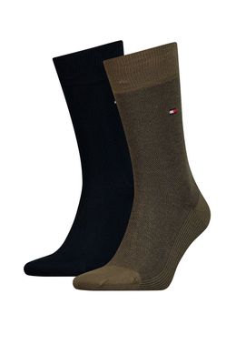 Шкарпетки Tommy Hilfiger Socks BirdEye 2-pack green/black — 482004001-150, 43-46, 8718824568171
