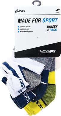 Шкарпетки Asics Lyte Sock 3-pack white/blue/gray — 123458-452, 35-38, 8718837141736