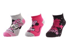 Шкарпетки Disney Minnie Contour + Bezel/Minnie Contour + Smile/Minnie Contour 3-pack magenta/pink/gray — 83152162-2, 35-38, 3349610005522