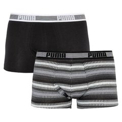 Трусы-боксеры Puma Worldhood Stripe Trunk 2-pack black/gray/white — 501004001-200, M, 8718824805573