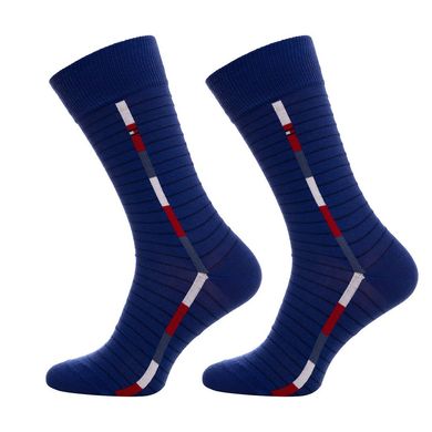 Шкарпетки Tommy Hilfiger Socks Pop Stripe 2-pack black/blue — 482011001-085, 43-46, 8718824568454