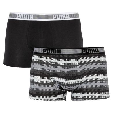 Трусы-боксеры Puma Worldhood Stripe Trunk 2-pack black/gray/white — 501004001-200, S, 8718824805566