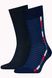 Носки Tommy Hilfiger Socks Pop Stripe 2-pack black/blue — 482011001-085, 43-46, 8718824568454