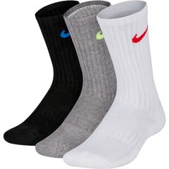 Шкарпетки Nike Evry Cush Crew 3-pack black/gray/white — SX6842-906, 34-38, 823229541082