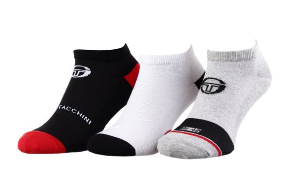 Шкарпетки Sergio Tacchini 3-pack black/gray/white — 93242641-2, 39-42, 3349600143210