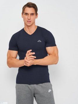 Футболка Kappa T-shirt Mezza Manica Scollo V 1-pack dark blue &mdash; K1311 BluNavy, L, 8052394814055