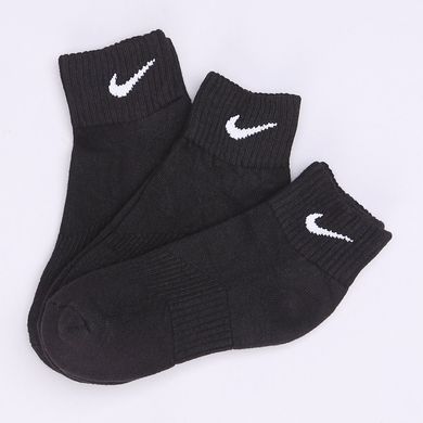 Шкарпетки Nike Cushion Quarter 3-pack black — SX4703-001, 34-38, 884726565032