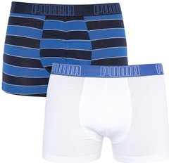 Трусы-боксеры Puma Bold Stripe Boxer 2-pack blue/black/white — 501001001-010, S, 8718824804965