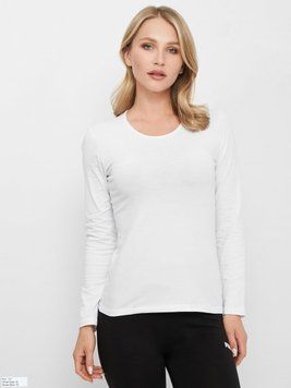 Футболка з довгим рукавом Kappa T-shirt Manica Lunga Girocollo білий Жін L