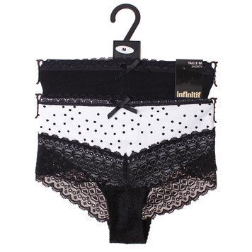 Трусики-шорти Infinitif Sho Short F 2-pack black white &mdash; 13890284-1, S, 3349610012698